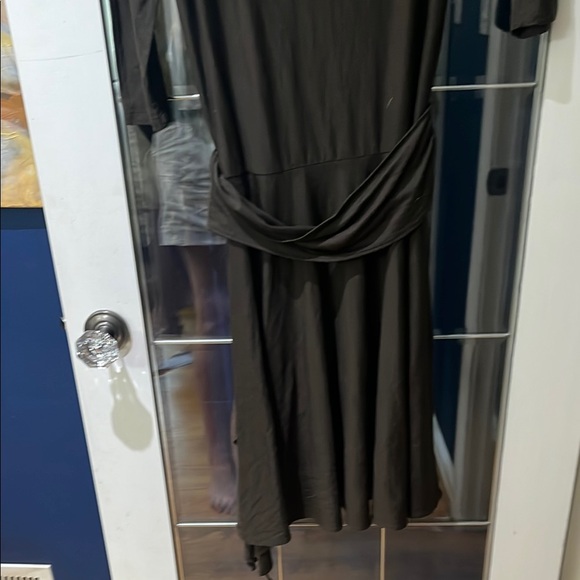 Theory  Chocolate Brown Wool Dress with sash - unlined - Picture 6 of 8